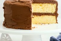Golden Yellow Cake with Rich Chocolate Frosting