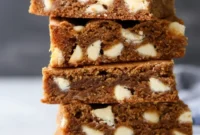 Golden Molasses White Chocolate Blondies