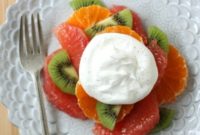Seasonal Winter Fruit Medley with Velvet Vanilla Cream