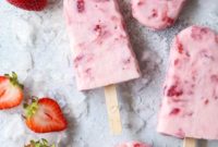 Roasted Strawberry Yogurt Dreamsicles