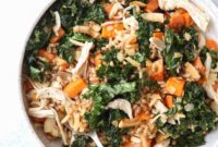 Wholesome Chicken Farro Medley with Sweet Potatoes and Kale