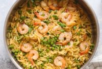 Effortless Shrimp and Pea Orzo