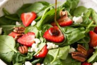 Warm Brown Butter Strawberry Spinach Salad