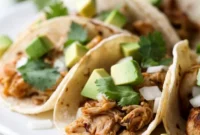 Authentic Shredded Chicken Street Tacos