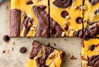 Pumpkin Cheesecake Swirl Brownies