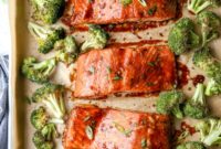 Teriyaki Sheet Pan Salmon and Broccoli