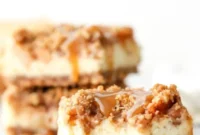 Decadent Caramel Apple Cheesecake Bars