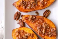 Maple Pecan Glazed Sweet Potatoes