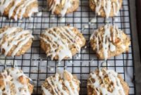 Sweet Glazed Oatmeal Apple Cookies