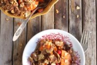 Spiced Sweet Potato Cranberry Crumble