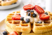 Crispy Fluffy Buttermilk Waffles