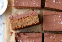 Peanut Butter Blondies Crowned in Chocolate Buttercream
