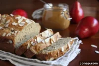Caramel Pear Swirl Almond Bread