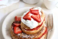 Decadent Strawberry-Rhubarb Stuffed French Toast