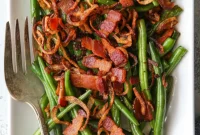 Crispy Bacon Shallot Green Beans
