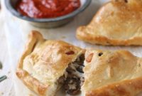 Tuscan Sausage, Mushroom & Olive Calzones