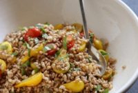 Vibrant Farro, Tomato and Basil Salad
