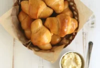 Sweet Potato Crescents Drizzled with Whipped Honey Butter
