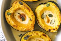 Golden Roasted Acorn Squash with Velvety Sage Cream