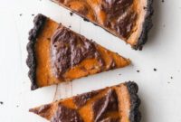 Decadent Chocolate Swirled Pumpkin Tart