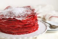 Crimson Velvet Crepe Tower