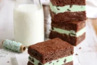 Cool Mint Chocolate Brownie Bars