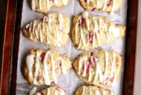 Fragrant Vanilla Bean Rhubarb Scones