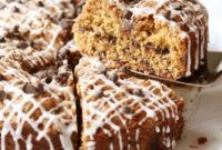 Chocolate Chip Coffee Cake with Golden Brown Butter Streusel