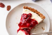 Velvety Cranberry Mascarpone Tart with Golden Pecan Crust