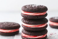 Peppermint Chocolate Sandwich Cookies