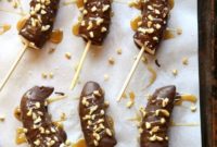 Caramel Walnut Crunch Chocolate Dipped Frozen Bananas