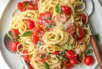 Bright Lemon Tomato Basil Pasta