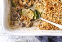 Savory Brussels Sprouts and Mushroom Gratin