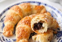 Flaky Puff Pastry Chocolate Croissants