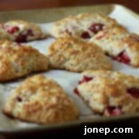 Close up of a single Strawberry Yogurt Scone
