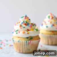 Funfetti Cupcakes Just for Two 6 Two perfect vanilla funfetti cupcakes