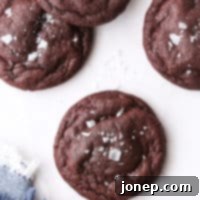 chewy chocolate cookies with fleur de sel