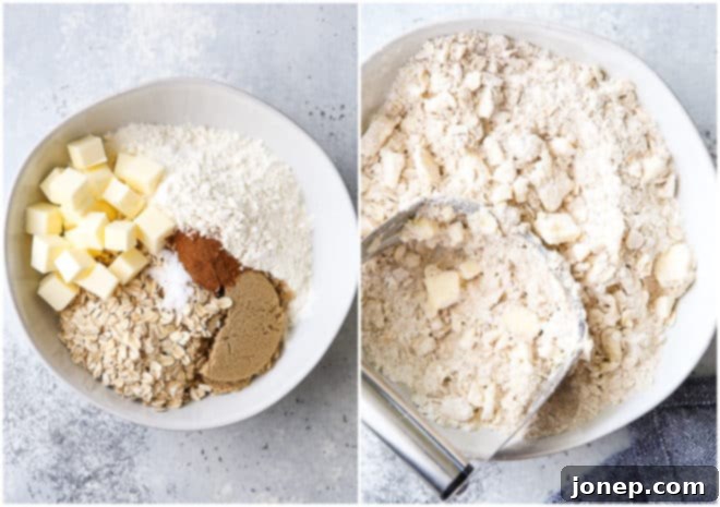 Classic Apple Crisp 4 making crisp topping