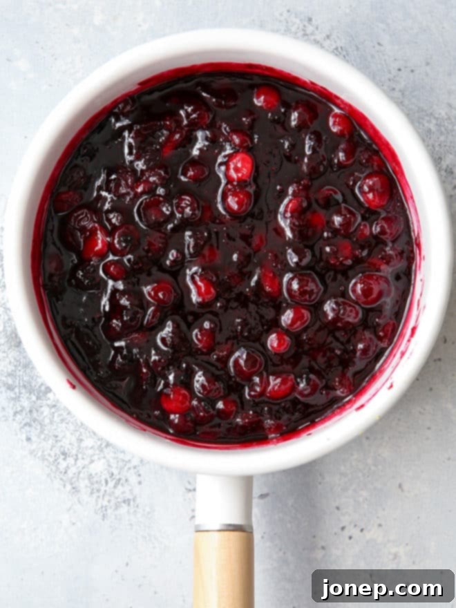 cranberry blueberry pie filling for a beautiful seasonal pie
