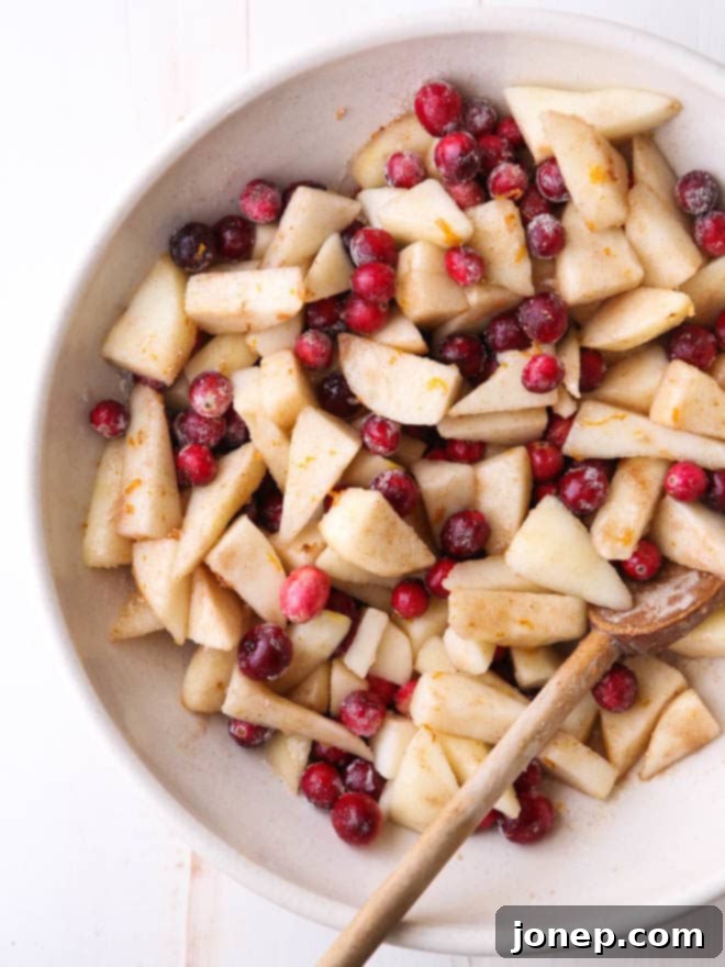 Crimson Pear Delight 4 A vibrant and delicious cranberry pear pie, a perfect dessert for fall and holiday gatherings.