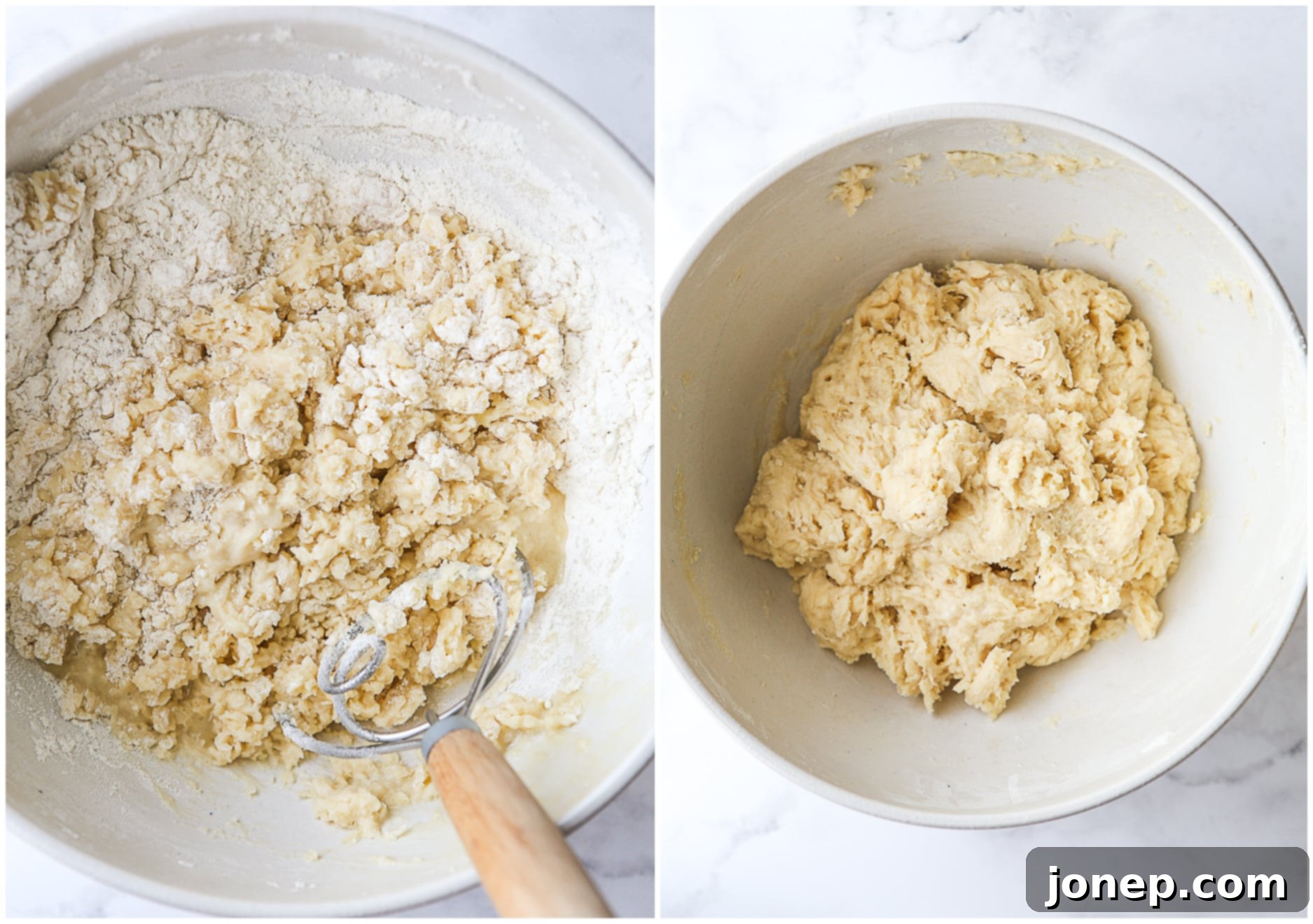 mixing fairy roll dough