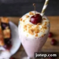 This pie milkshake has one slice of pie blended right in!