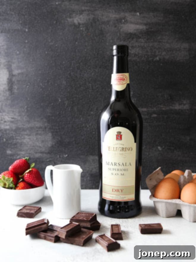 Chocolate "zabaglione" or wine sauce is rich and decadent!