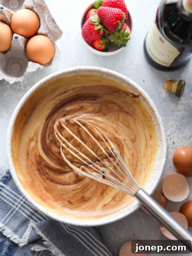 Chocolate "zabaglione" or wine sauce is rich and decadent!
