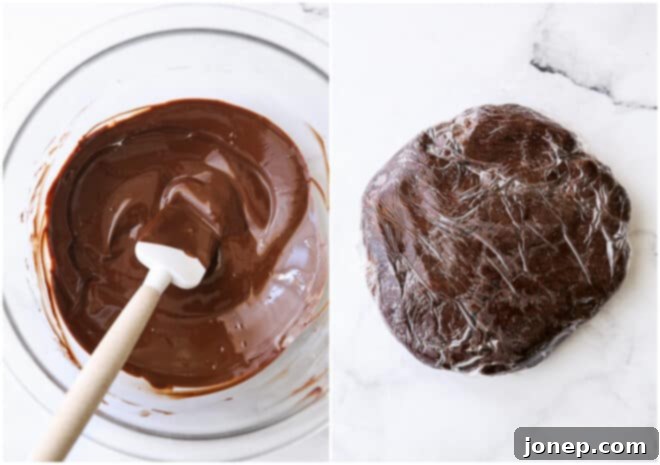 Close-up of chocolate cookie dough being mixed in a stand mixer