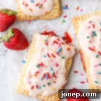 Homemade Strawberry Pop Tarts 7 closeup of strawberry pop tart
