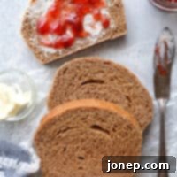 Wholesome Whole Wheat Loaf 7 This simple and hearty loaf of bread is made with 100% whole wheat flour.