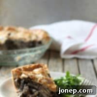 Golden Parmesan-Crusted Wild Mushroom Pie 2 Wild Mushroom Pie with Parmesan Crust, a savory pie recipe