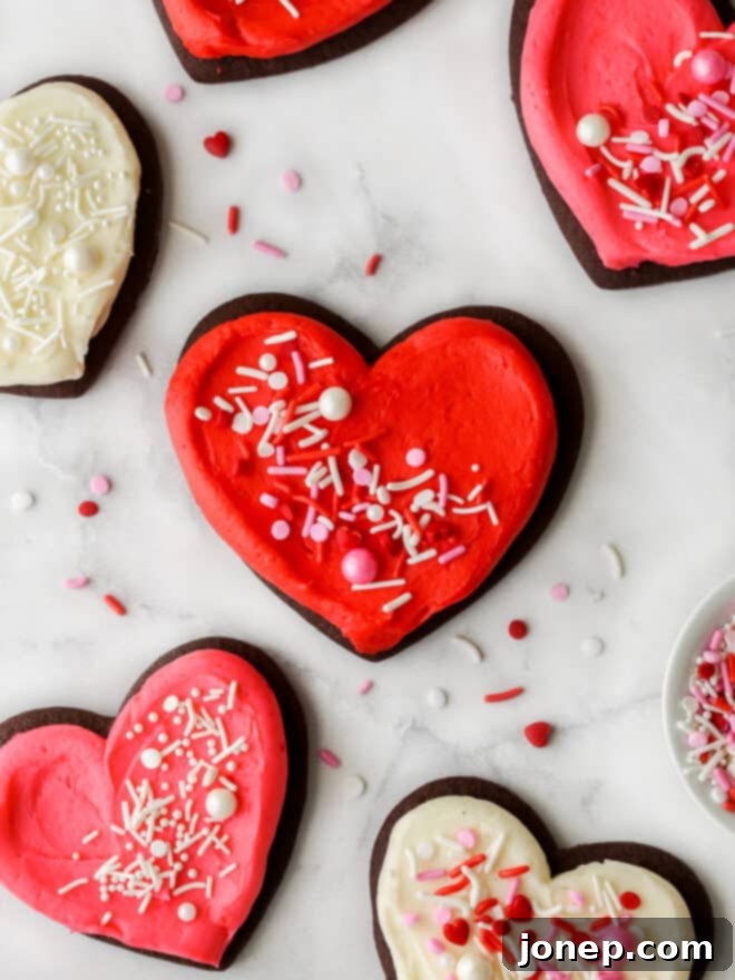 frosted chocolate sugar cookies