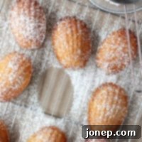 Vanilla Bean Madeleines on a cooling rack